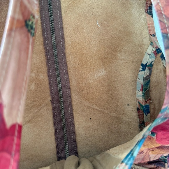 Vintage leather/calfskin floral corset top - Picture 4 of 4